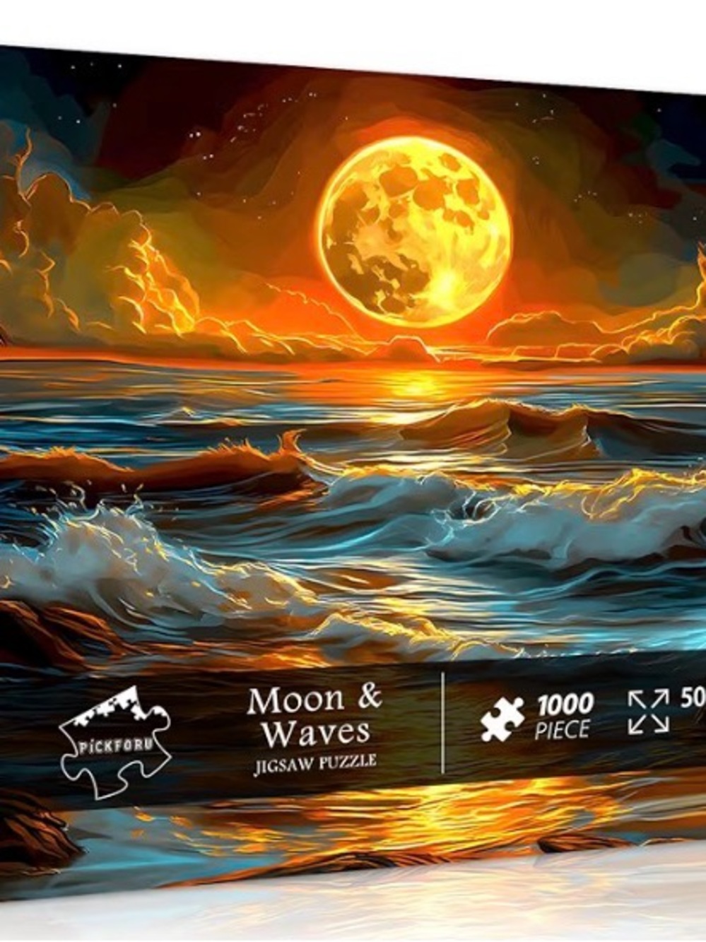 Ocean Moon 1000-Piece Puzzle - letters on back. Finished size 19.7 by 27.6 in